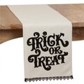 Saro Lifestyle SARO 4167.N1472B Halloween Table Runner with Trick Or Treat Design 4167.N1472B